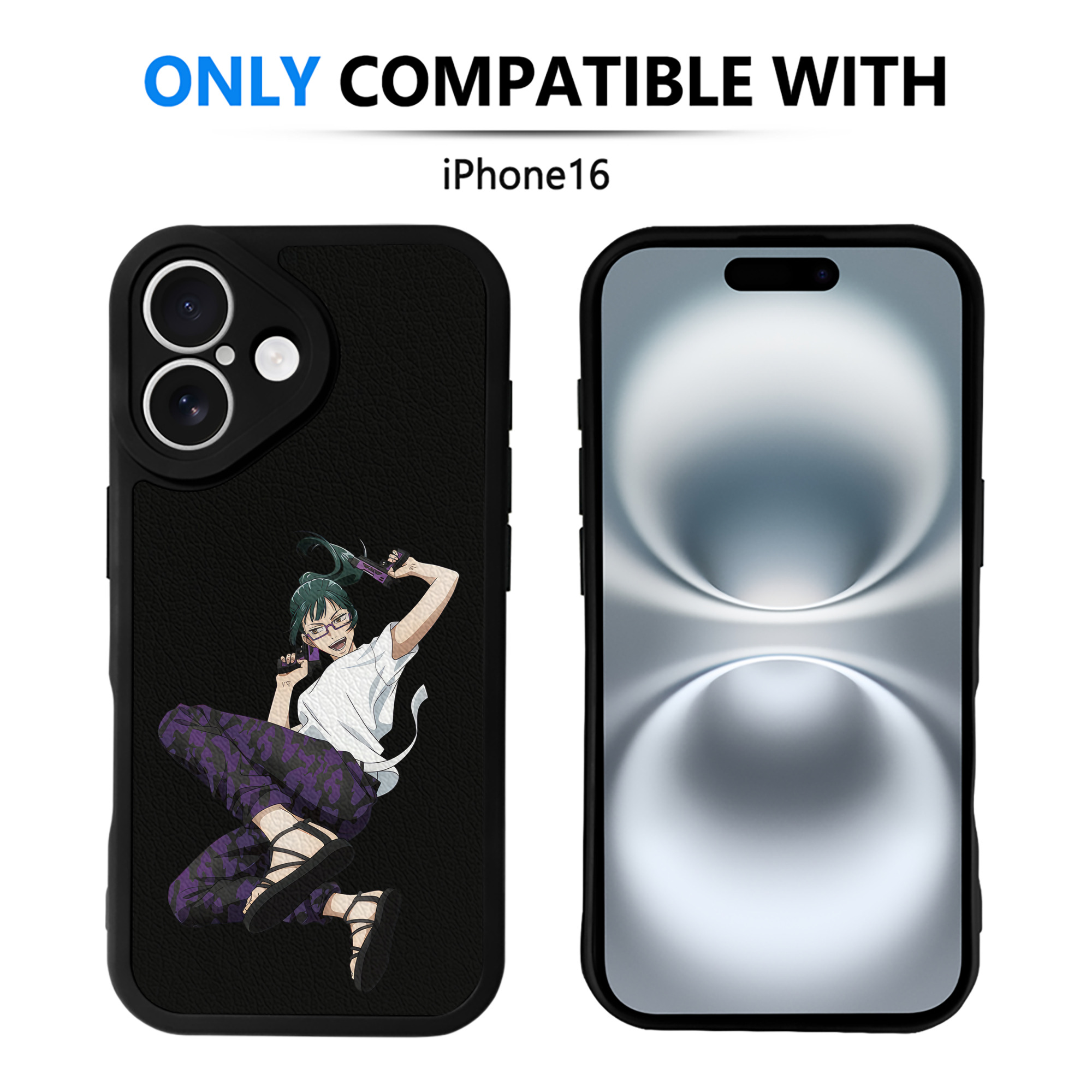 （画像用） 呪術廻戦 Jujutsu Kaisen 【iPhone 16シリーズ対応】シリコンスマホケース（レザー調） 材質：シリコン